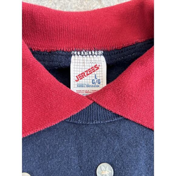 Vintage 90’s Jerzees Crewneck Women’s LG Blue Christmas Sweatshirt Snowman - Picture 6 of 9